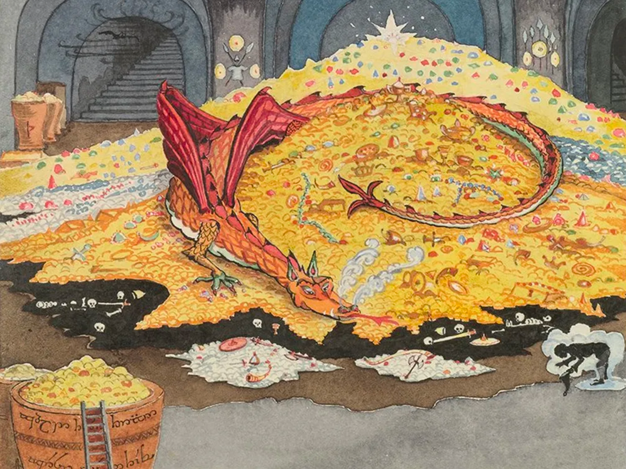 Detail from Tolkien's Conversation With Smaug, 1937