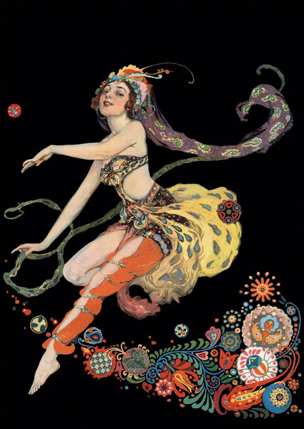 A Dancing Woman c. 1910's - Celebration Greeting Card