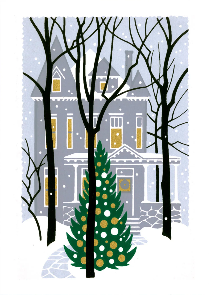 Winter Scene - Christmas Greeting Card