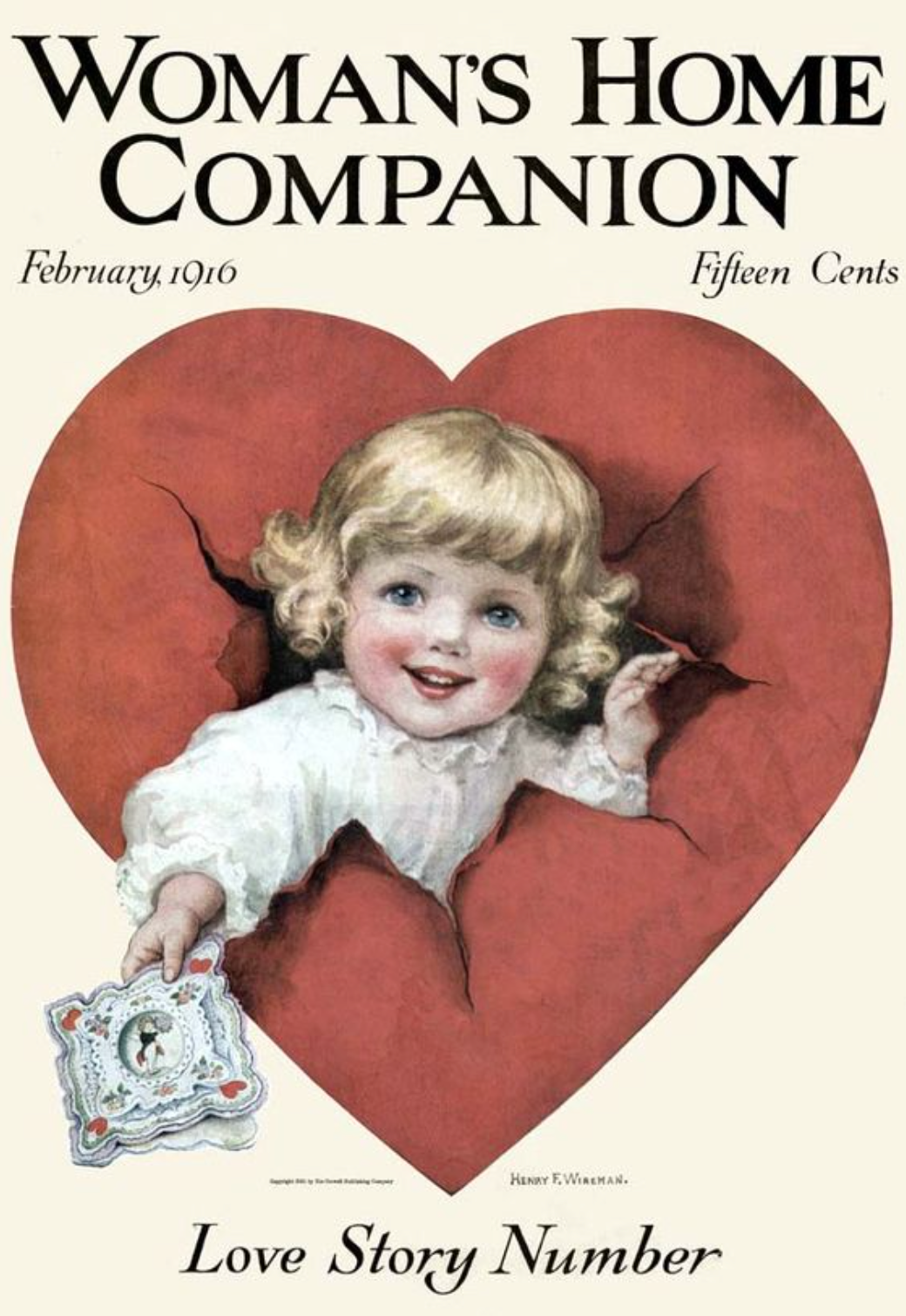 Baby Offers a Valentine - Valentine's Day Greeting Card
