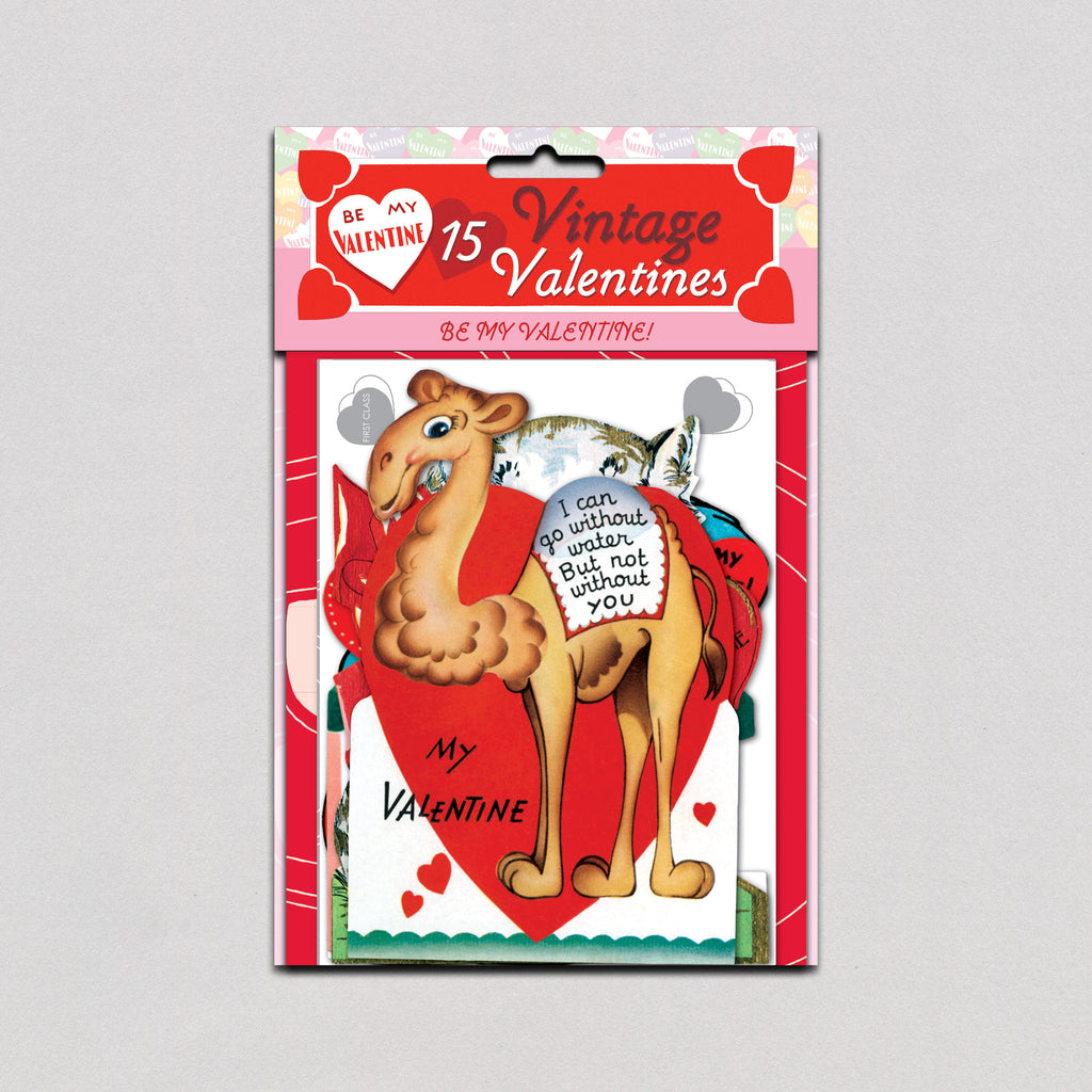 15 Vintage Valentines: 15 Vintage Valentines: Fun with Animals: 15 Die-Cut  Cards in Bag with Decorated Envelopes (Other) 