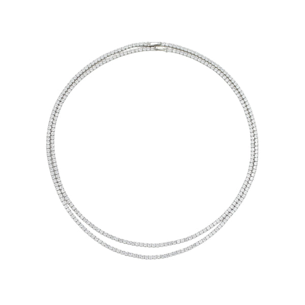 Elegant Single Layer Diamond Necklace Set | Oval Motif in 14kt Rose Gold –  Diamondtree Jewels