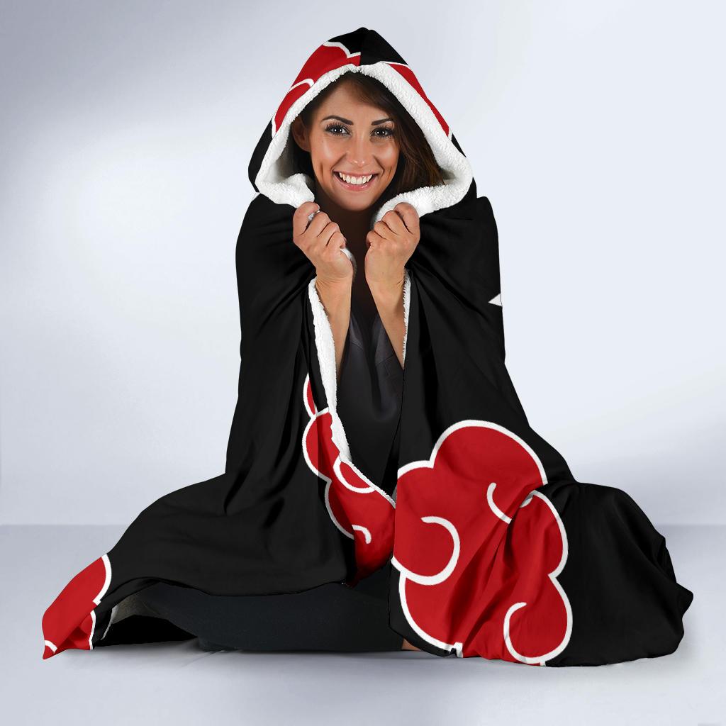 Akatsuki Cloak Naruto Custom Hooded Blanket T-Shirt in 