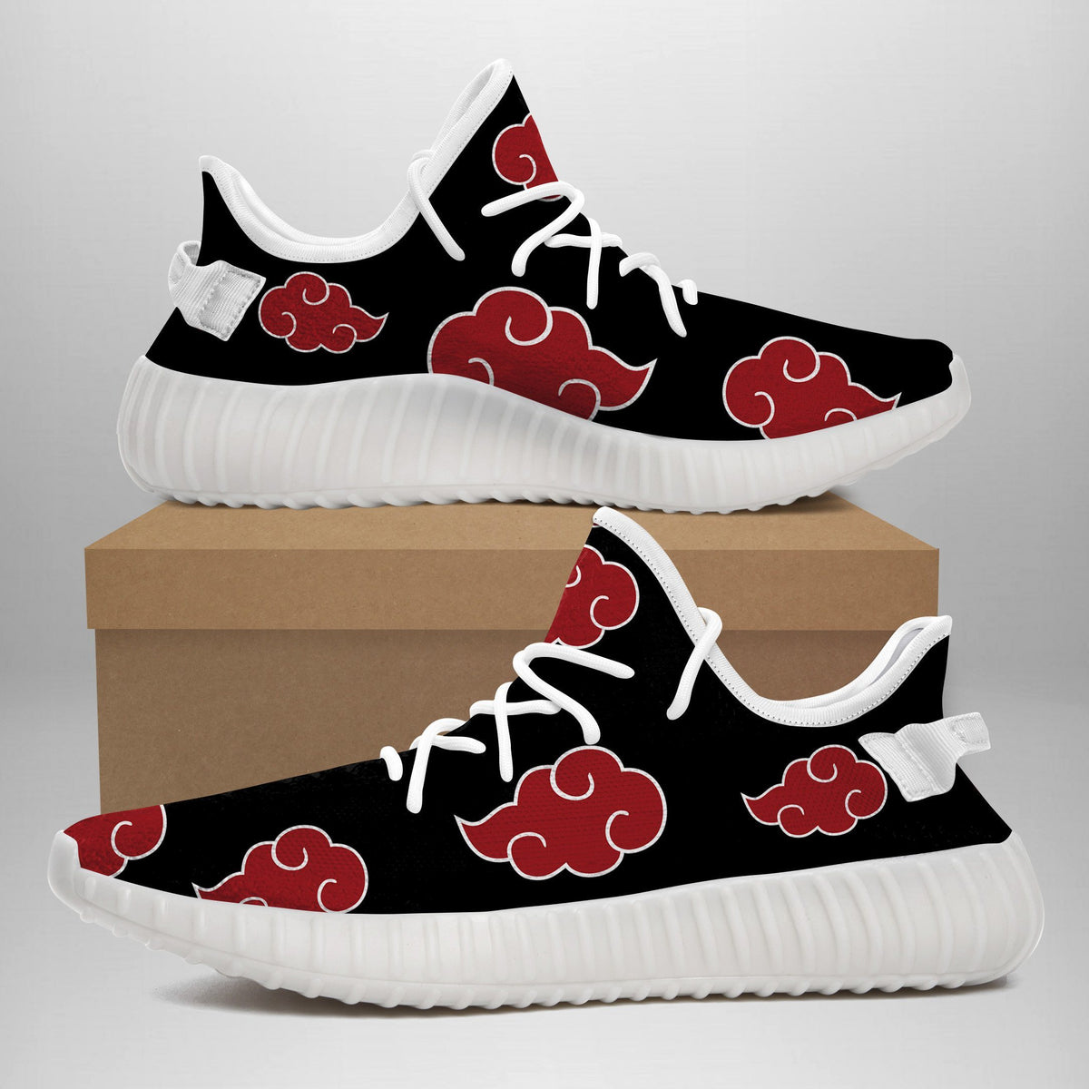 Akatsuki Naruto Custom YZ Shoes - Anime, Naruto, Yeezy - Anime Ape