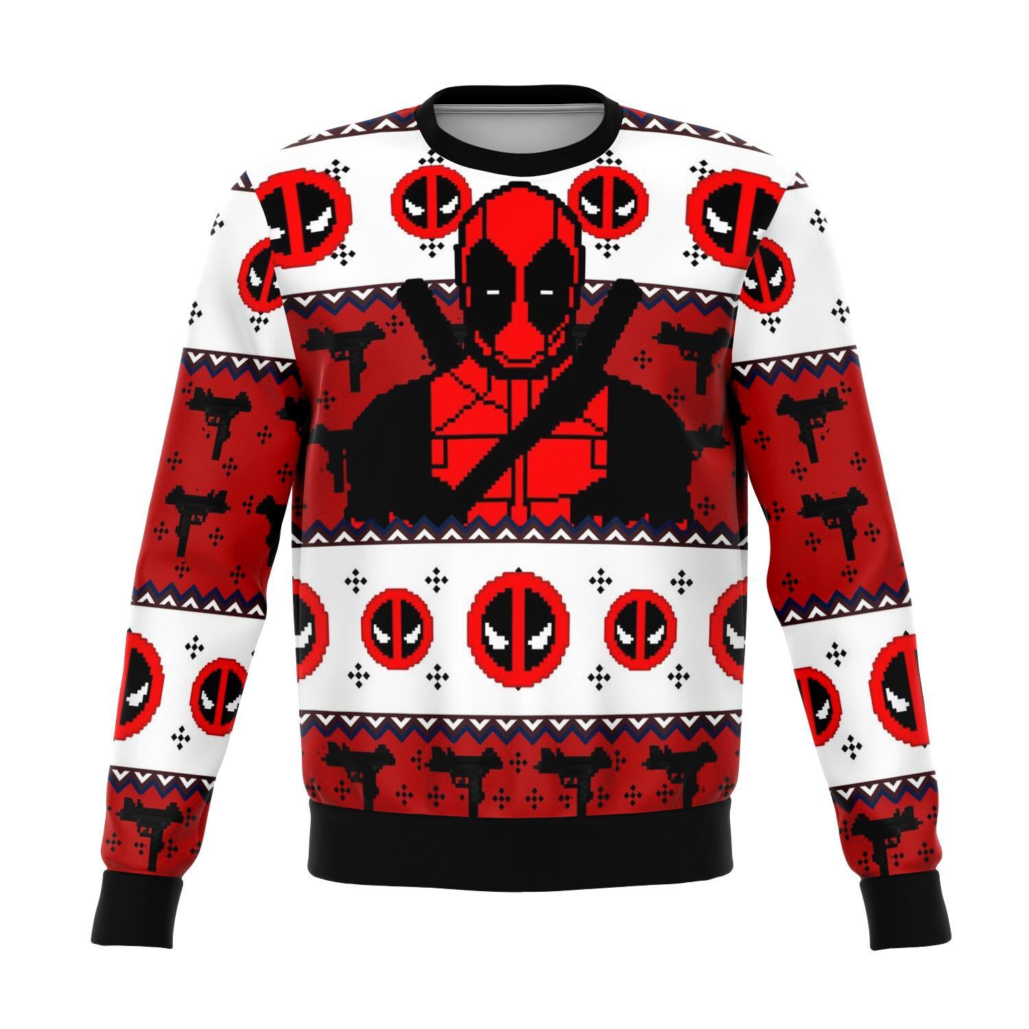 Deadpool Guy Premium Ugly Christmas Sweater | Anime Ape