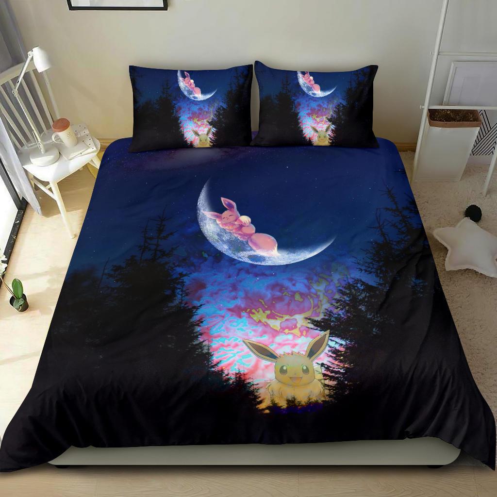 Eevee moon Pokemon Bedding Set | Anime Ape