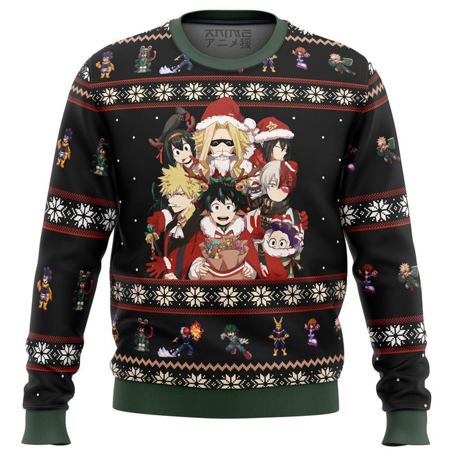 my hero academia christmas sweater