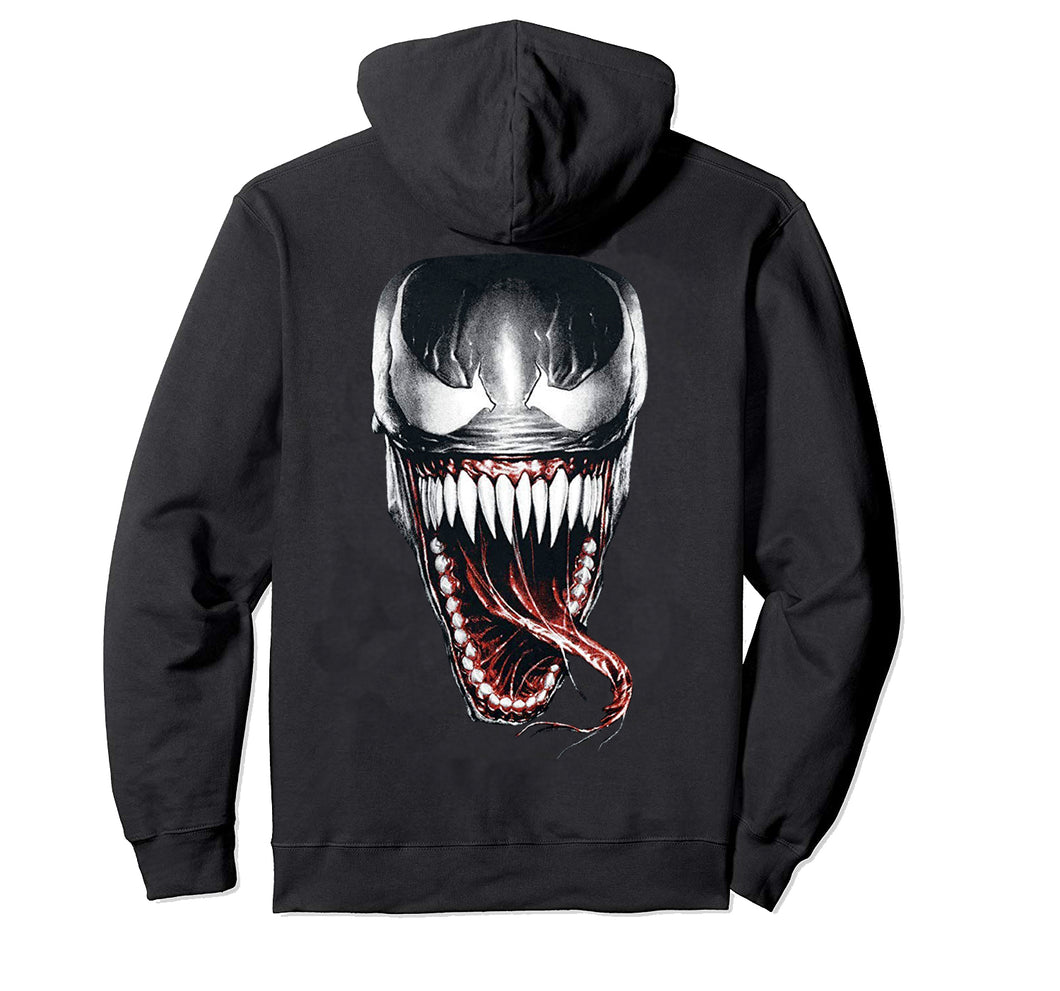 venom zip up face hoodie