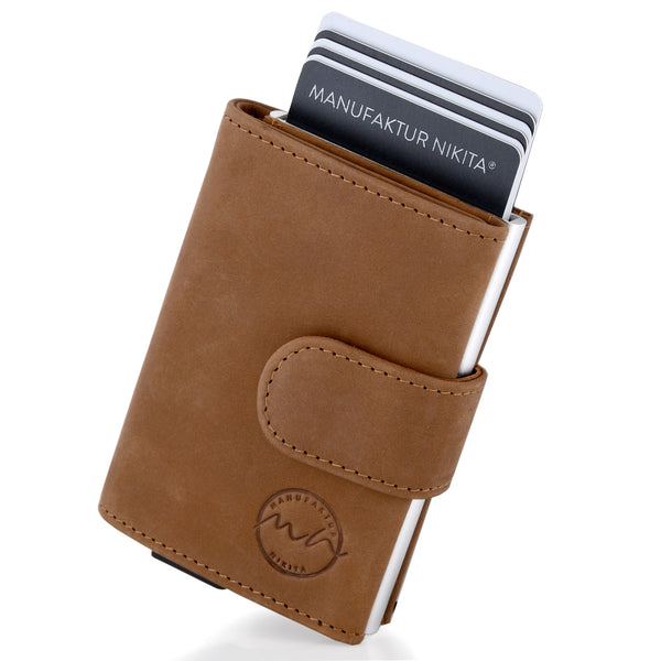Cadenis Slim Wallet mit Laser-Gravur Münzfach RFID-Schutz für bis zu