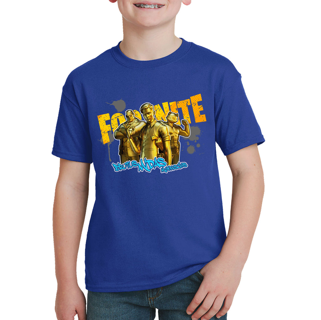Fortnite Gold T Shirt Brutus Midas Meowscles Fortee Apparel