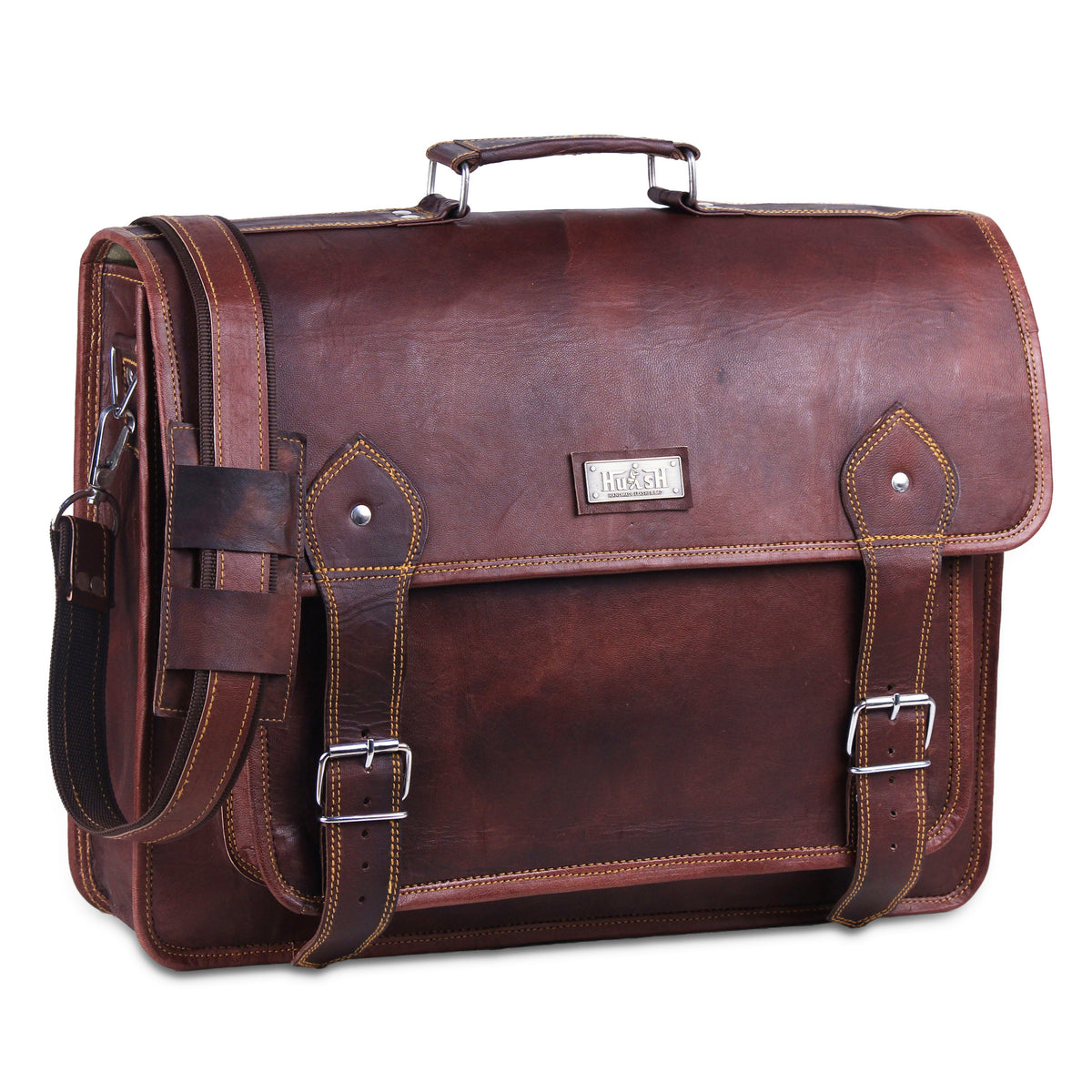 Best Mens Leather Messenger Satchel Shoulder Leather Briefcase Bag ...