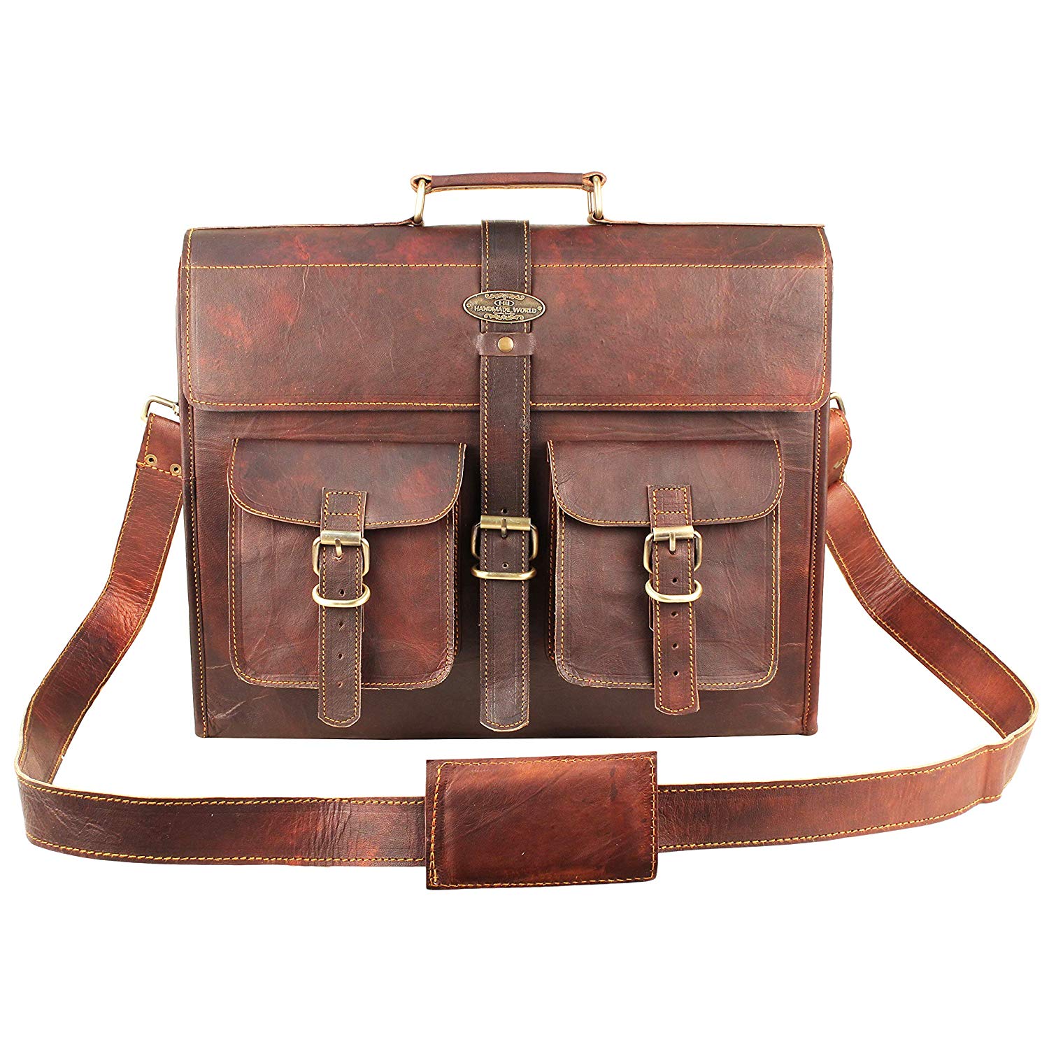 Vintage Leather Briefcase Bag | Leather briefcase for Men and Women ...