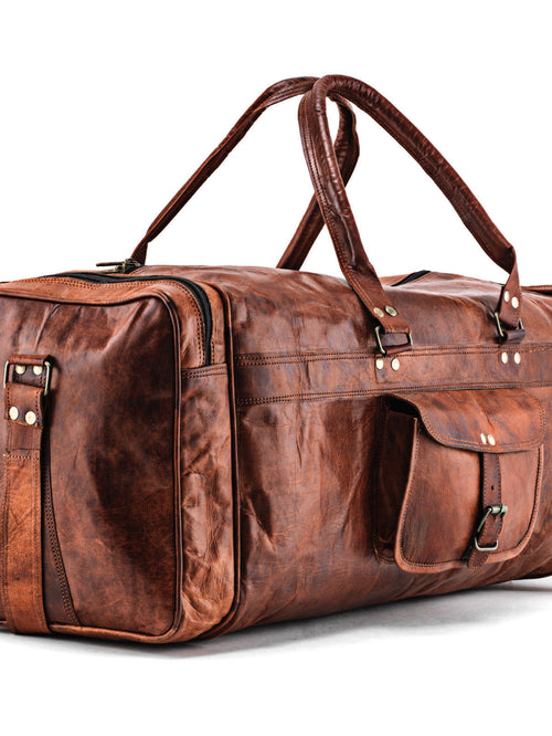 Vintage Leather Duffel Bag | Hulshleather