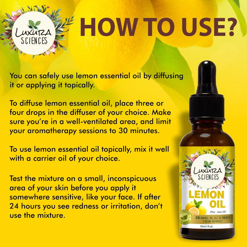 Luxura Sciences Organic Lemon Essential Oil