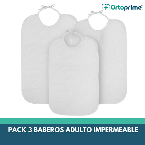 Pack 3 Babero Impermeable - Reutilizable Para Adultos Mayores