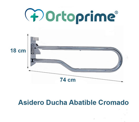 Asidero Abatible de Doble Barra para baños