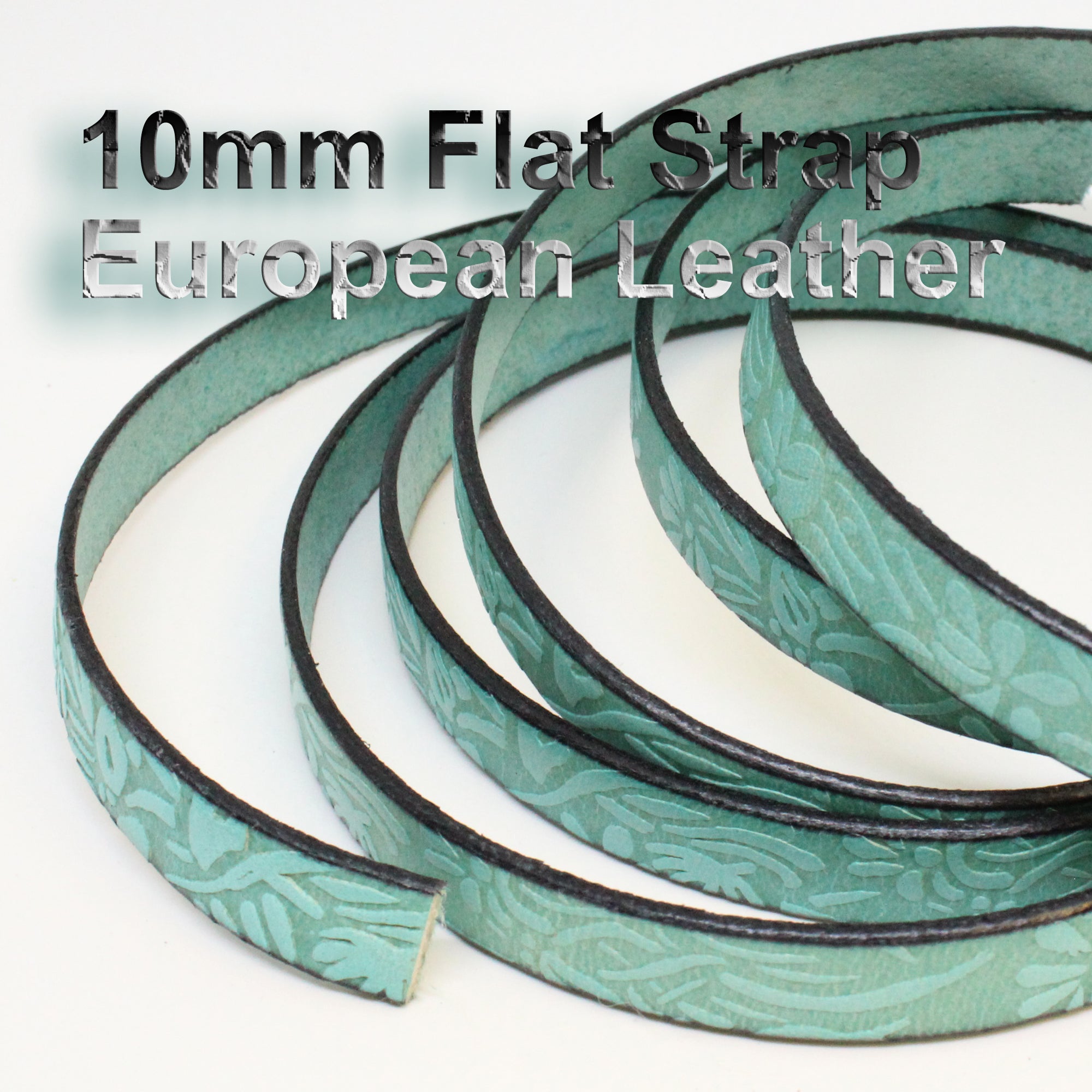 10mm Flat Leather Strap / Euro leather / 2mm thick