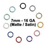 MATTE 7mm ID - 16 GA Jump Rings