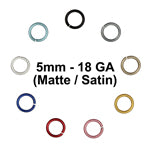 MATTE 5mm - 18 GA Jump Rings