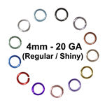 SHINY 4mm ID - 20 GA Jump Rings