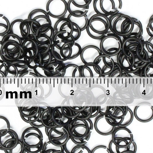MATTE BLACK ICE / 5mm 18 GA Jump Rings / 5 Gram Pack (approx 130) / sa –  StravaMax Jewelry Etc