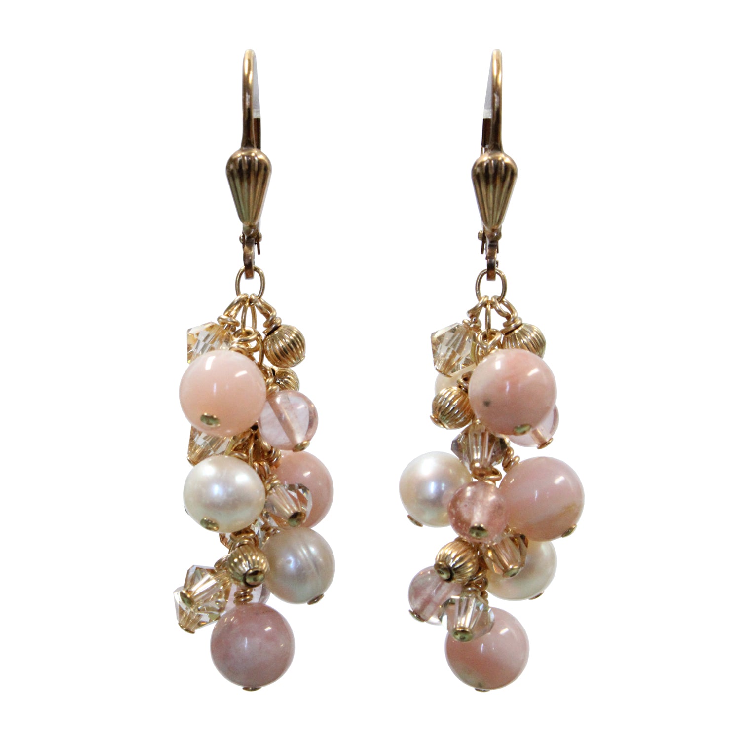 Pink Champagne Cascade Earrings