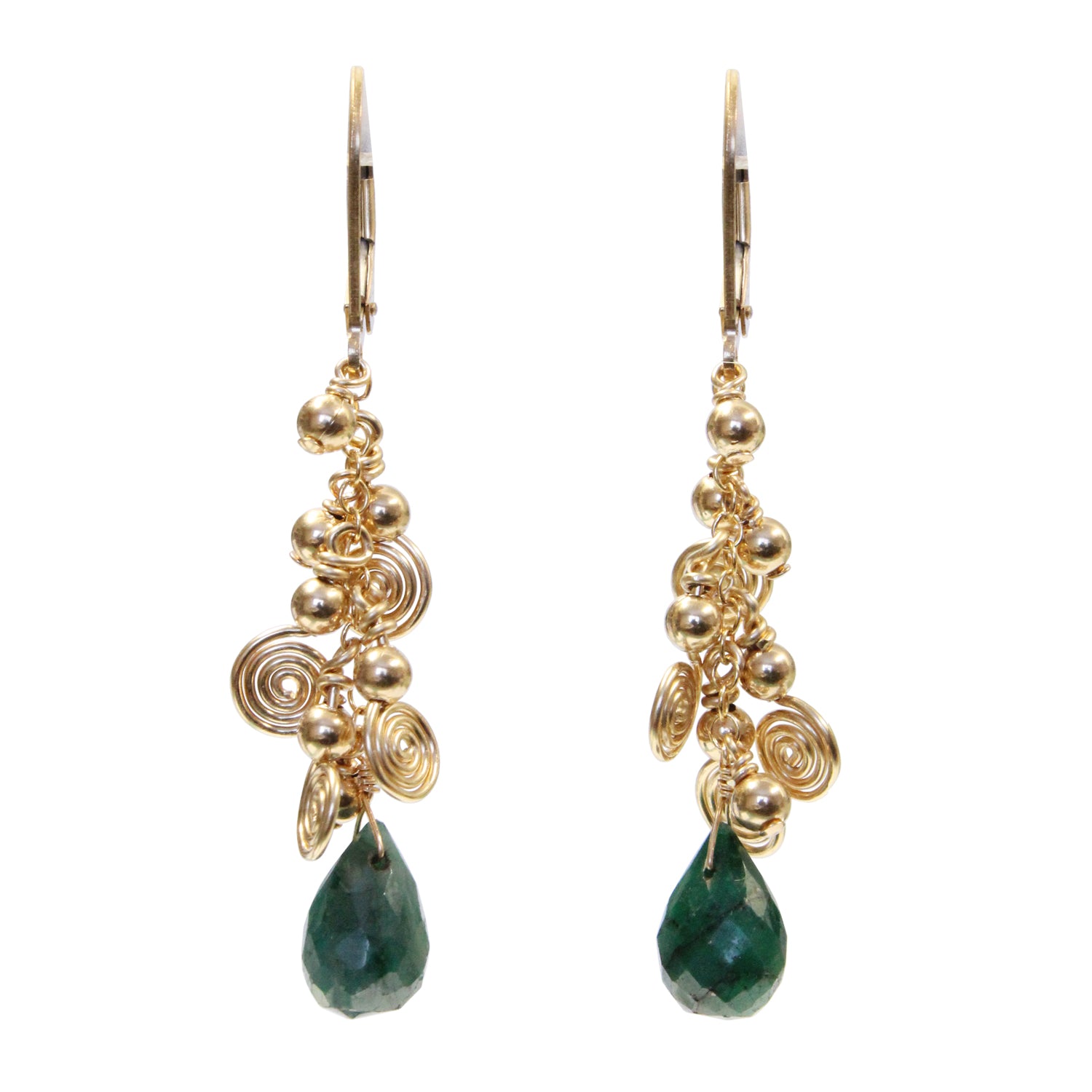 Emerald Cascade Earrings