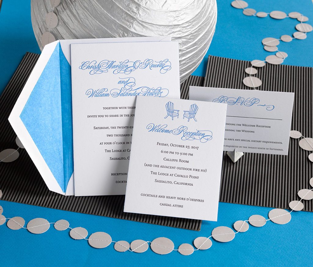 Christy & William is a letterpress wedding suite set wine country, California. Call us toll-free at 1-800-995-1549 or email us at hello@pickettspress.com