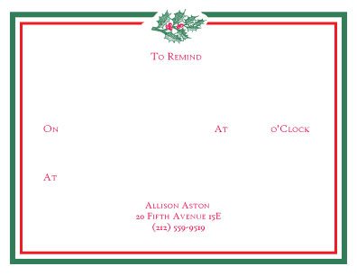 Remind your friends, family, and loved ones about your next holiday event with these cute "To Remind" cards from Pickett's Press. 