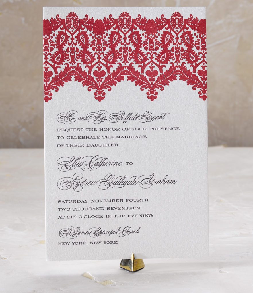 Ellis & Andrew is a letterpress wedding suite set in NYC. Call us toll-free at 1-800-995-1549 or email us at hello@pickettspress.com