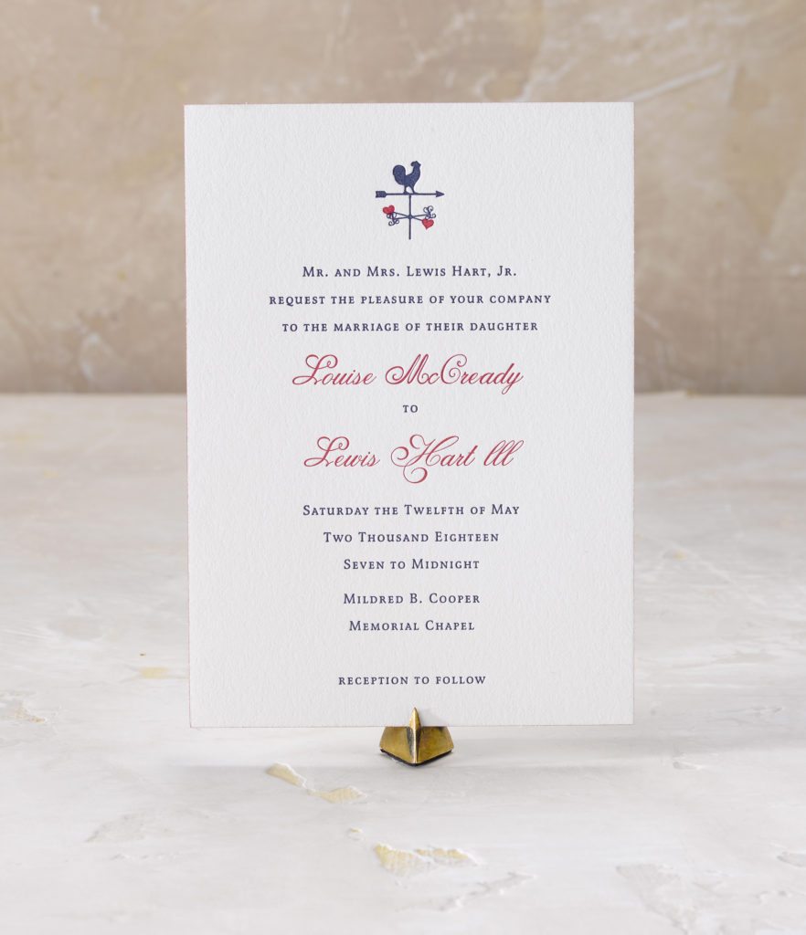 Louise & Lewis is a letterpress wedding suite set in Little Rock, Arkansas. Call us toll-free at 1-800-995-1549 or email us at hello@pickettspress.com