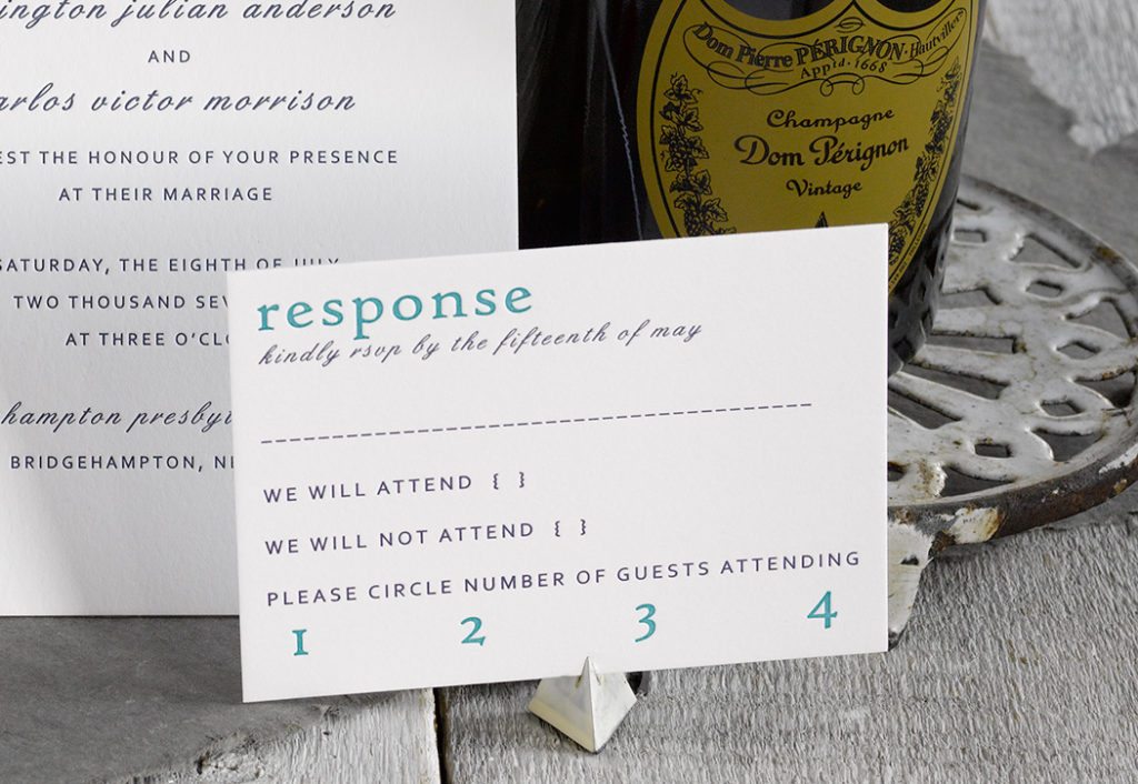  Remy & Carlos is a letterpress wedding suite set in Bridgehampton, NY. Call us toll-free at 1-800-995-1549 or email us at hello@pickettspress.com