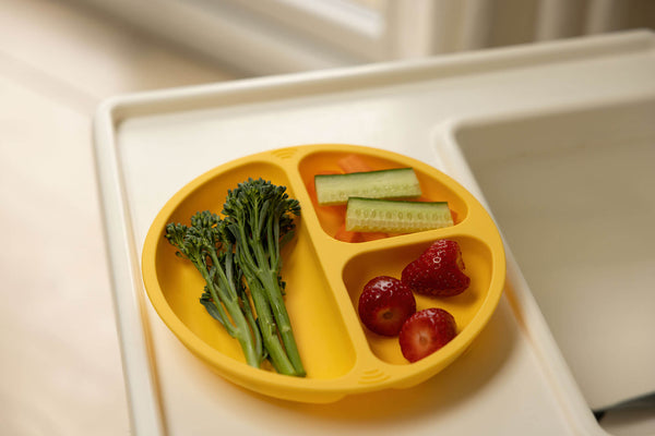 silicone suction divided plate for baby and toddler meals