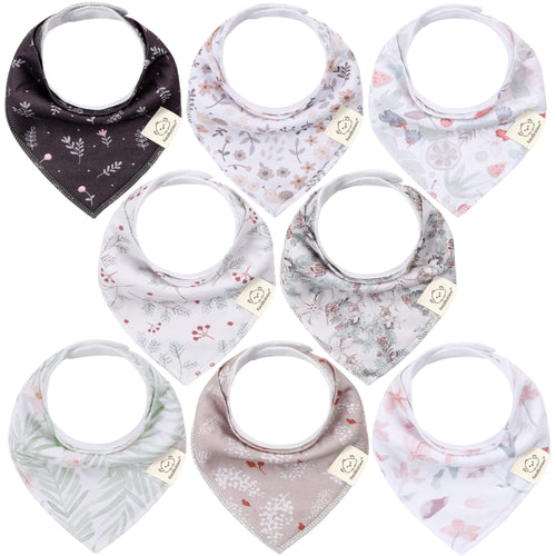 Pink Charms Organic Baby Bibs, Set of 3