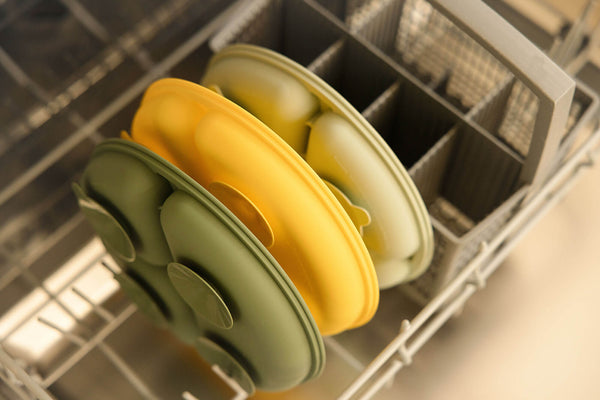 KeaBabies silicone plates are dishwasher safe