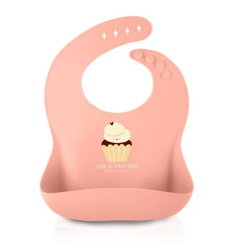 Love at first bite silicone bib