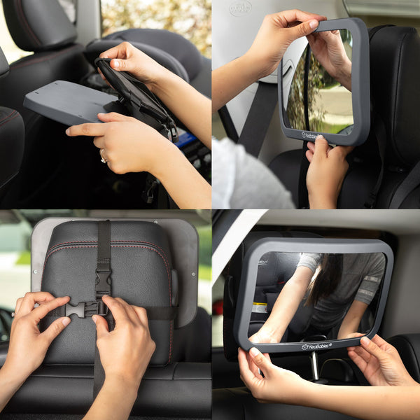 how to install a baby car seat mirror