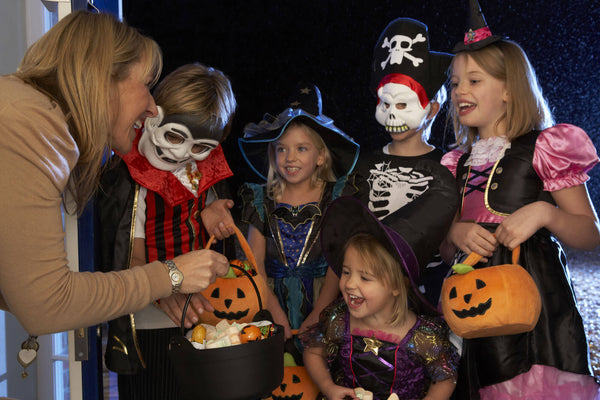 Little Children Trick Treating Halloween