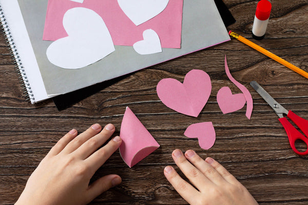 Greeting card with mouse heart