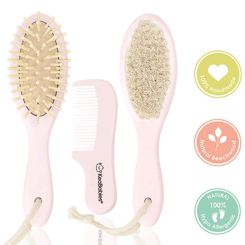 Natural Baby Essential: KeaBabies Luxurious Hairbrush Set
