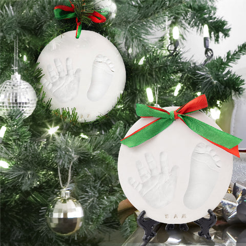 Create multiple baby hand and footprint ornaments, write your wishes at the back of the ornament, and place them in the organza gift pouch provided. Share this meaningful gift with grandparents, relatives, and close family friends.