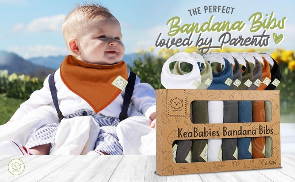 KeaBabies Organic Baby Bandana Bibs