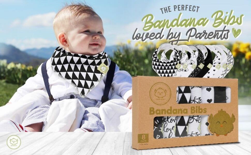 KeaBabies Organic Baby Bandana Bibs