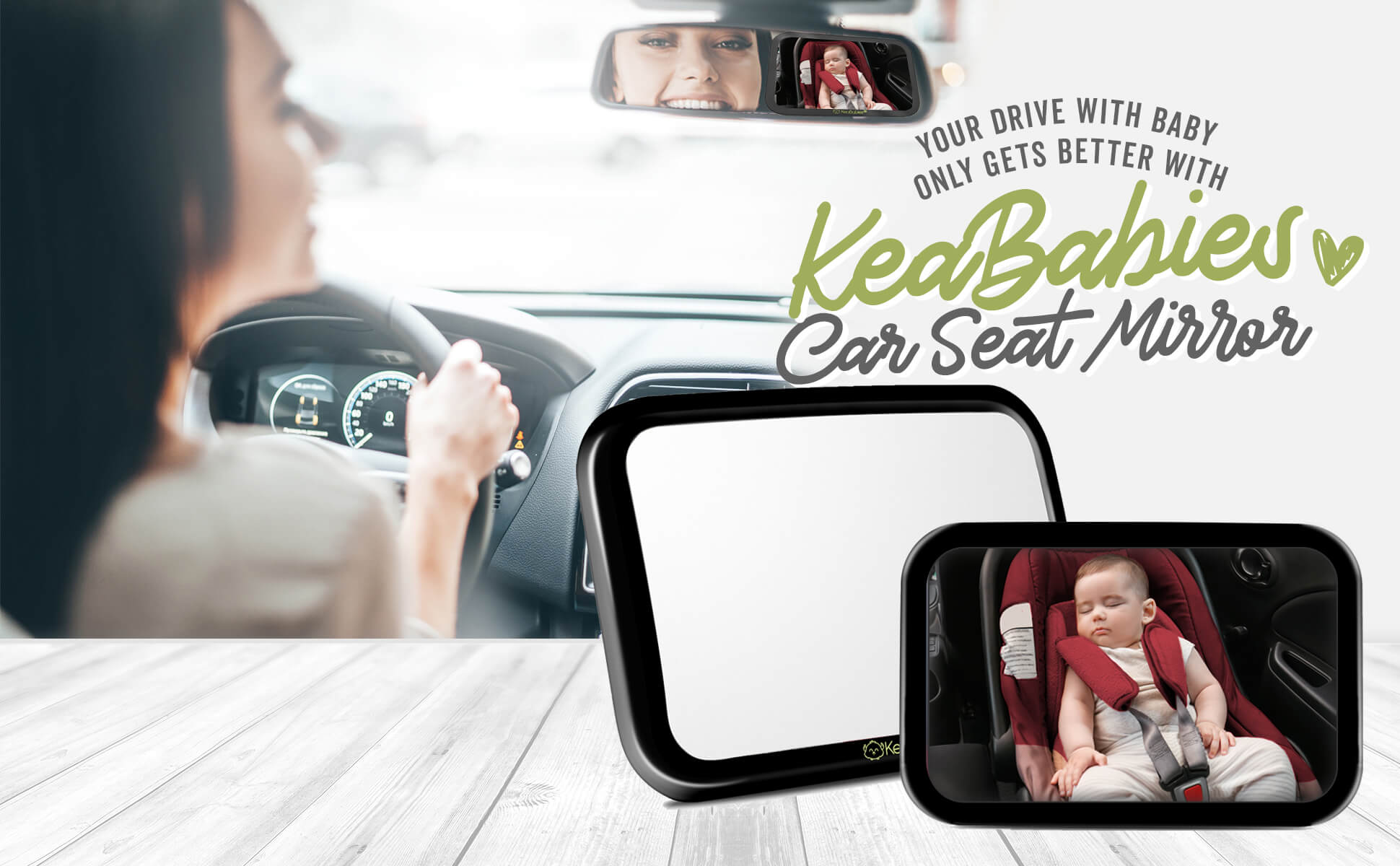KeaBabies Baby Car Mirror