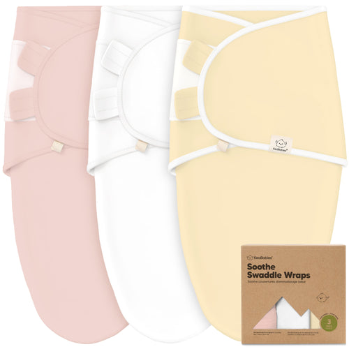 Keababies 3pk Soothe Baby Swaddle 0-3 Months, Organic Sleep Sacks