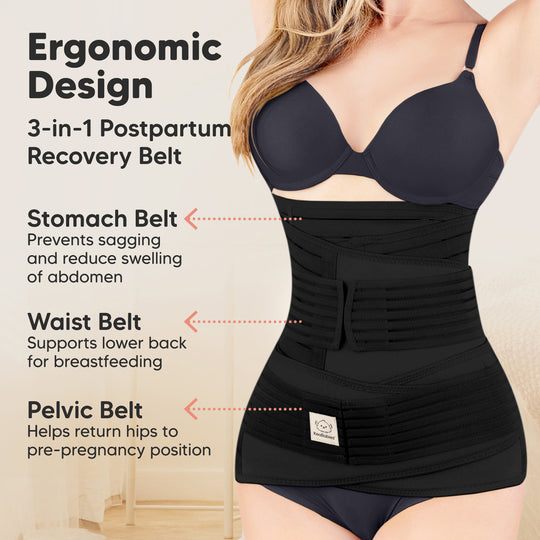 ELEBAE 3 in 1 Postpartum Support Recovery Belly Wrap Waist Pelvis Belt  Abdominal Belt - Buy ELEBAE 3 in 1 Postpartum Support Recovery Belly Wrap  Waist Pelvis Belt Abdominal Belt Online at