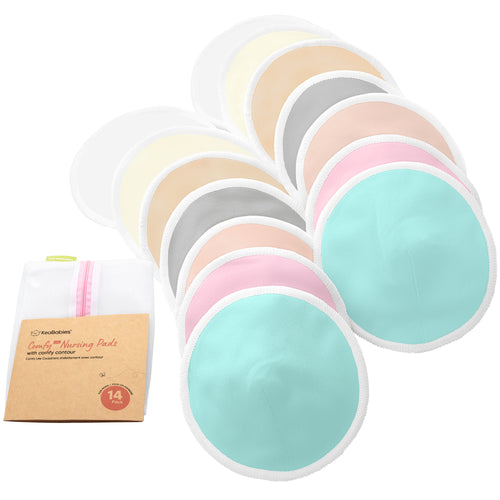 D-GROEE 48Pcs Cotton Nursing Pads for Mom, 3-layer Super Absorbent Nursing  Pad Washable Reusable Breast Pads for Breastfeeding 