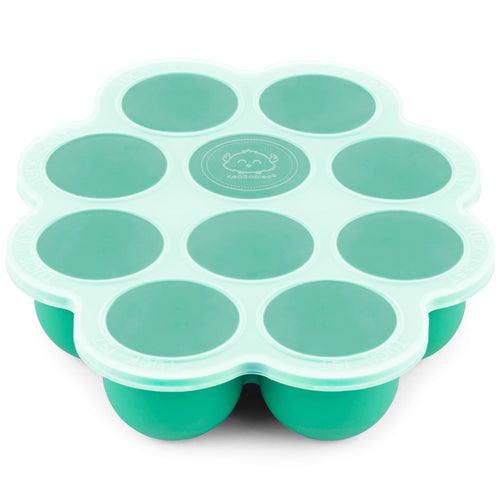 Silicone Baby Food Freezer Tray with Clip-On Lid by WeeSprout - Perfect