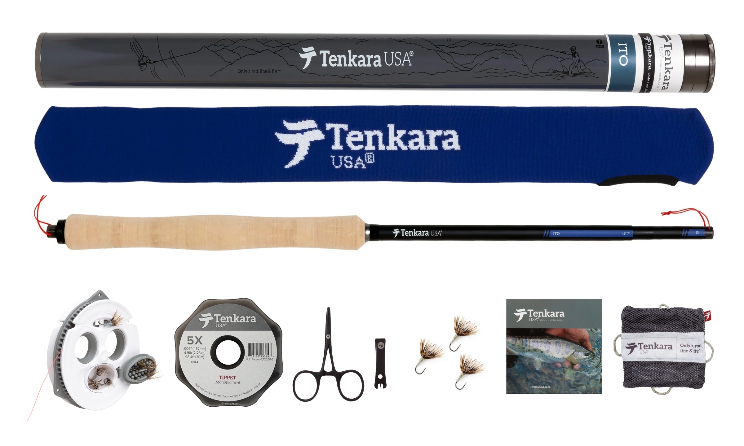 Tenkara Fly Rod - Flat Tops 9' Travel Rod w/ Starter Kit