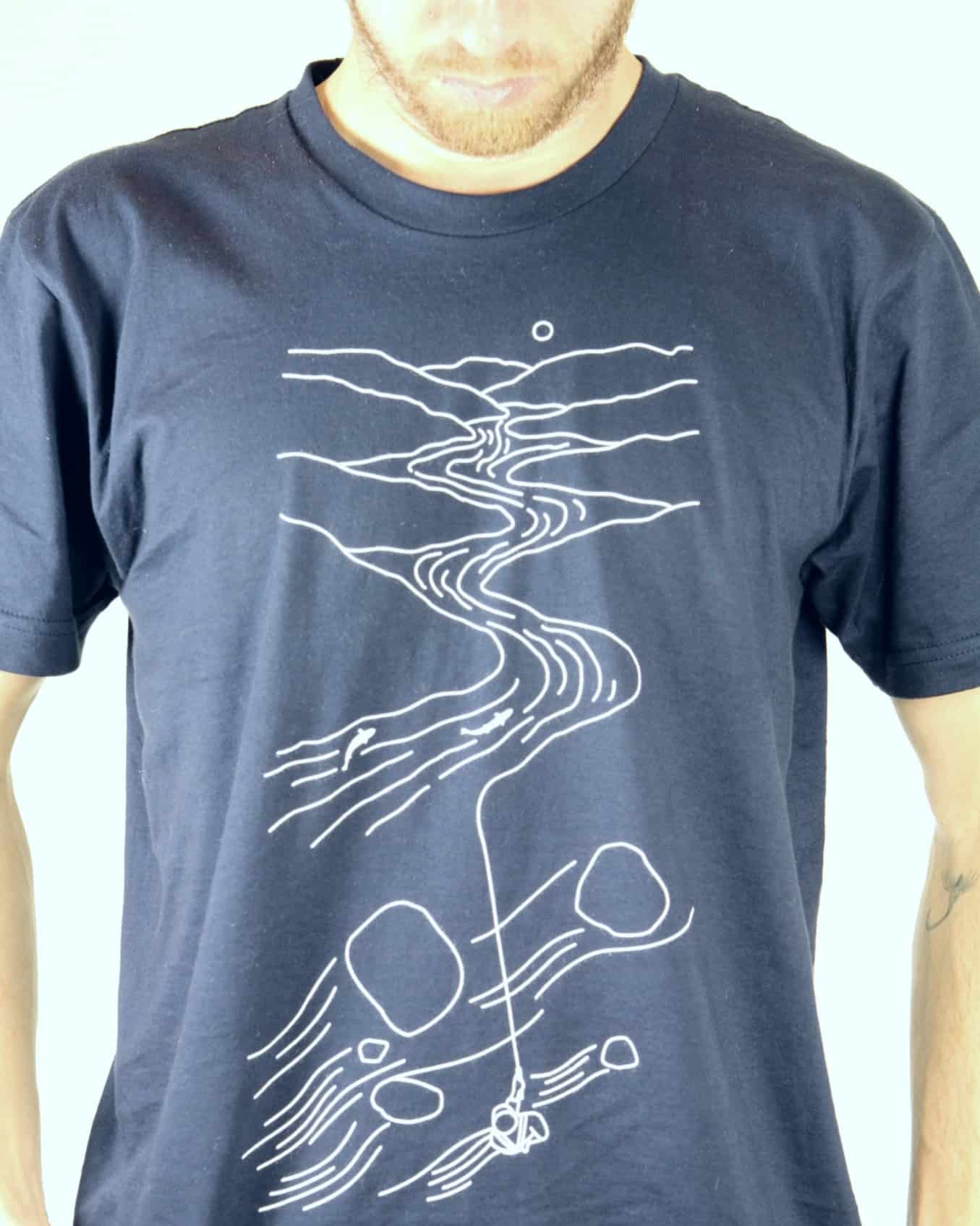 Tenkara Line Drawing T-Shirt
